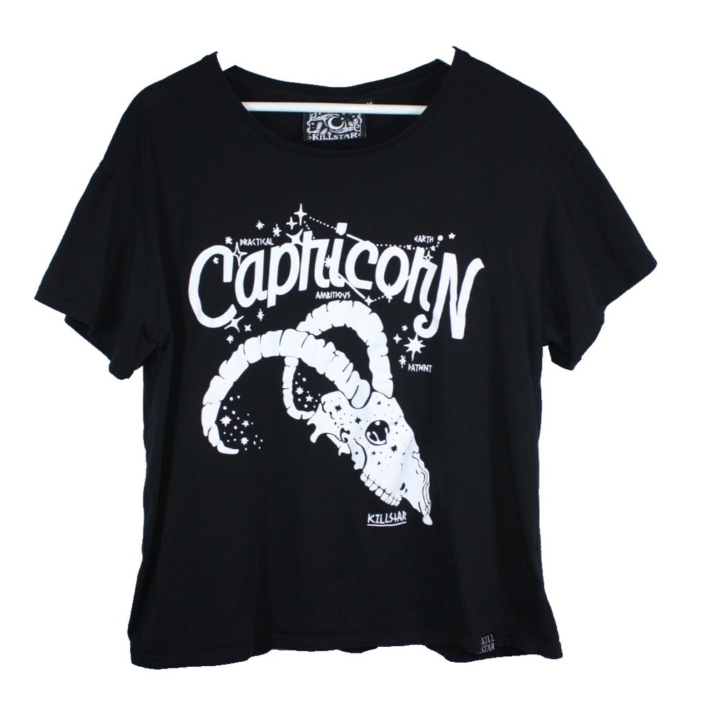 Killstar Shirt Womens Medium Black Shortsleeve Cotton Goth Metal Rocker Tee Emo